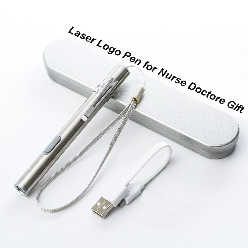 1 세트 간호사 의사 펜 의료 손전등 휴대용 학생 램프 Usb 귀 코와 목 충전식 구강 미니 진단 도구